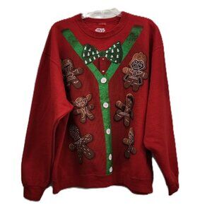 Star Wars Gingerbread Cookie Ugly Christmas Sweatshirt - Size XL